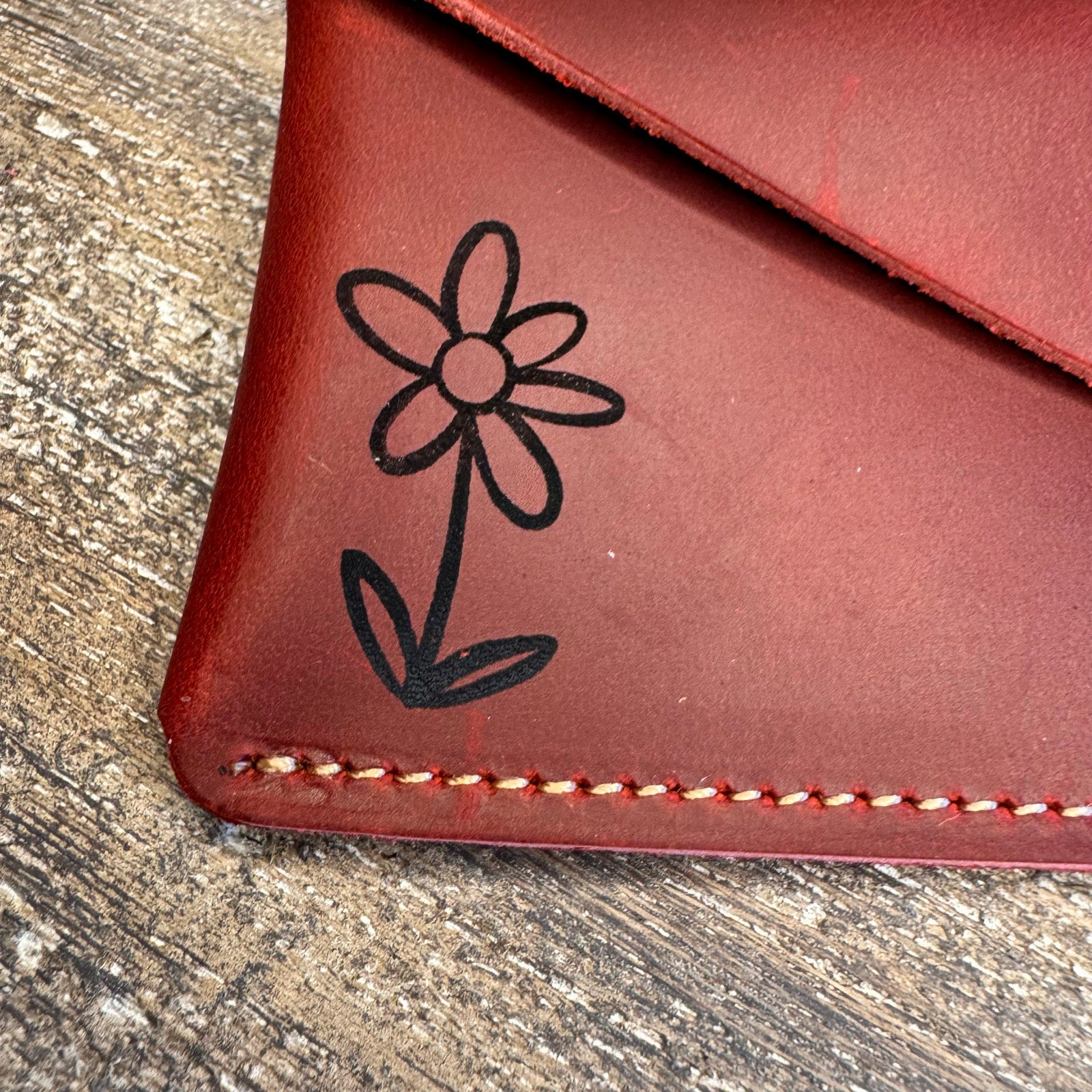 Genuine Leather Wallet  DEEP RED Credit Card Holder Wallet NEW FAST SHIP