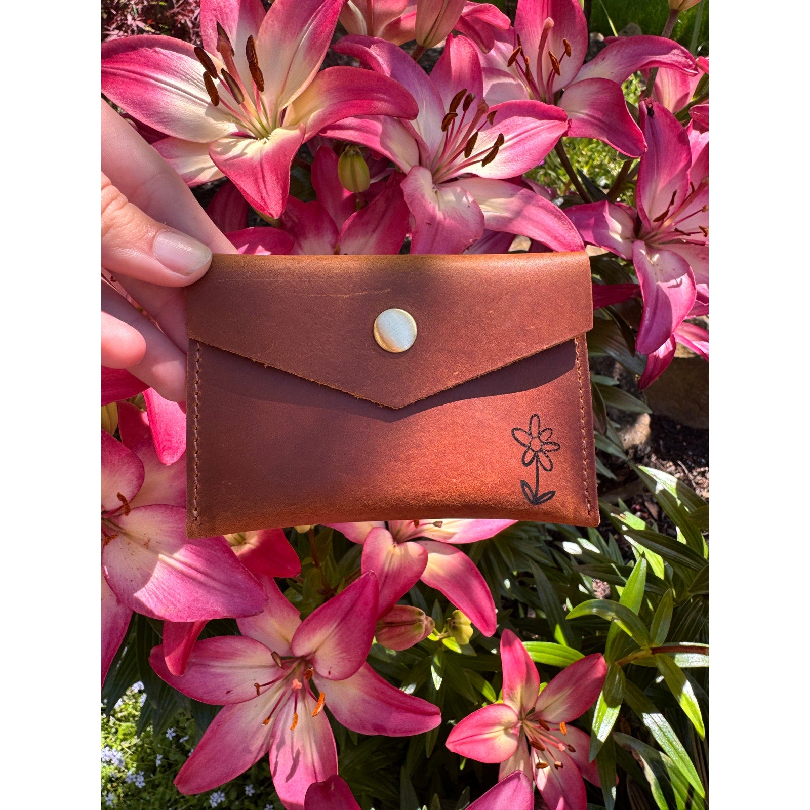 Genuine Leather Wallet  LIGHT BROWN Credit Card Holder Wallet NEW FAST SHIP