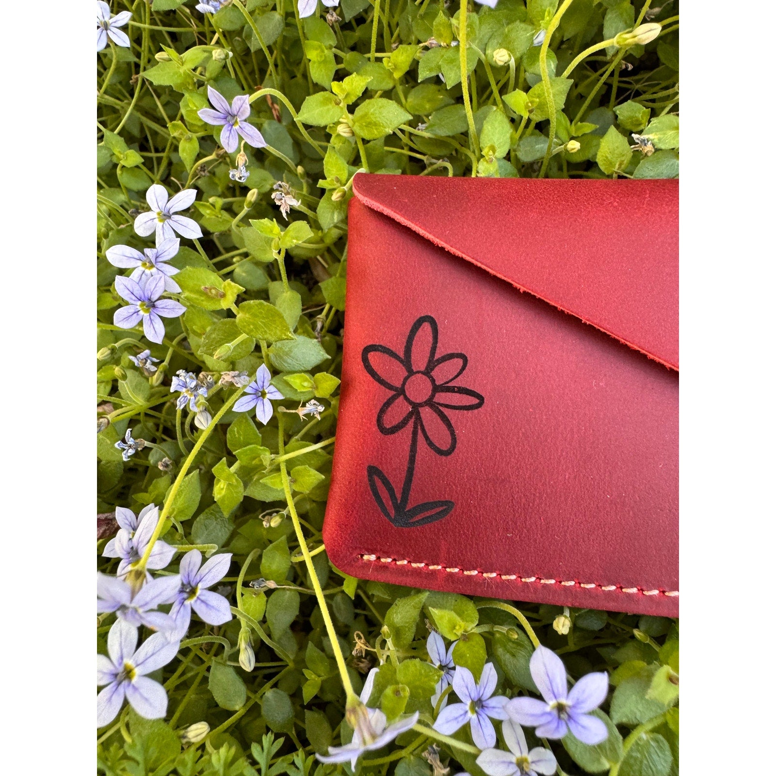 Genuine Leather Wallet  DEEP RED Credit Card Holder Wallet NEW FAST SHIP