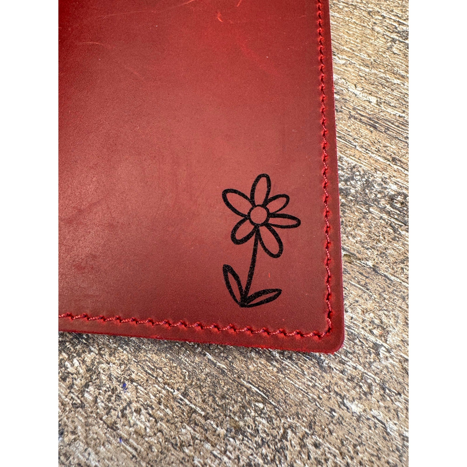 Genuine Leather Passport Holder DEEP RED Passport Wallet NEW FAST SHIP