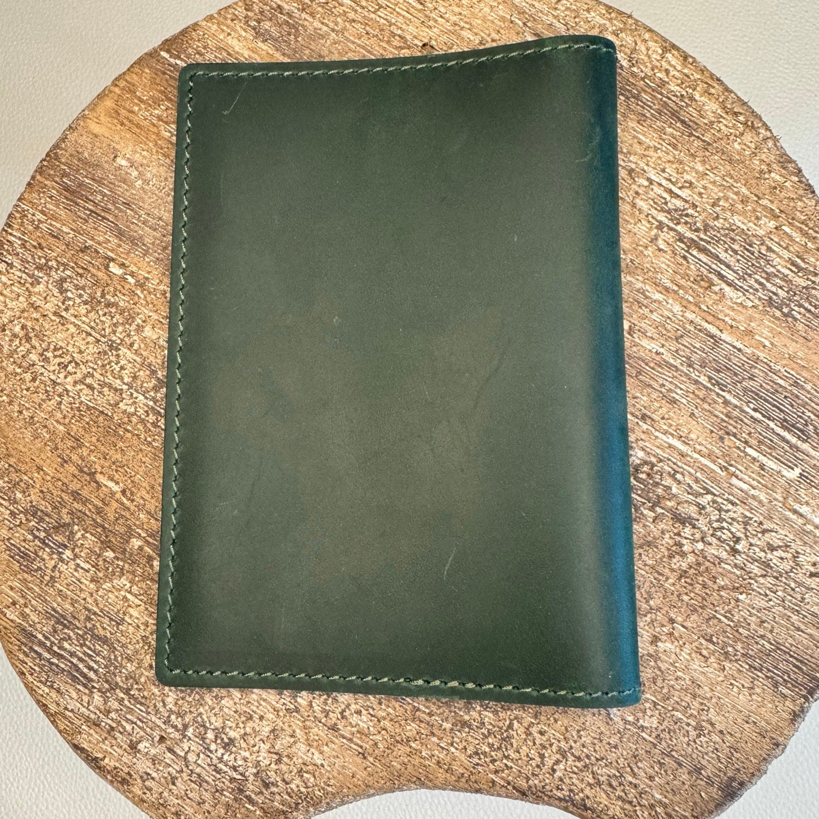 Genuine Leather Passport Holder DARK GREEN Passport Wallet NEW FAST SHIP