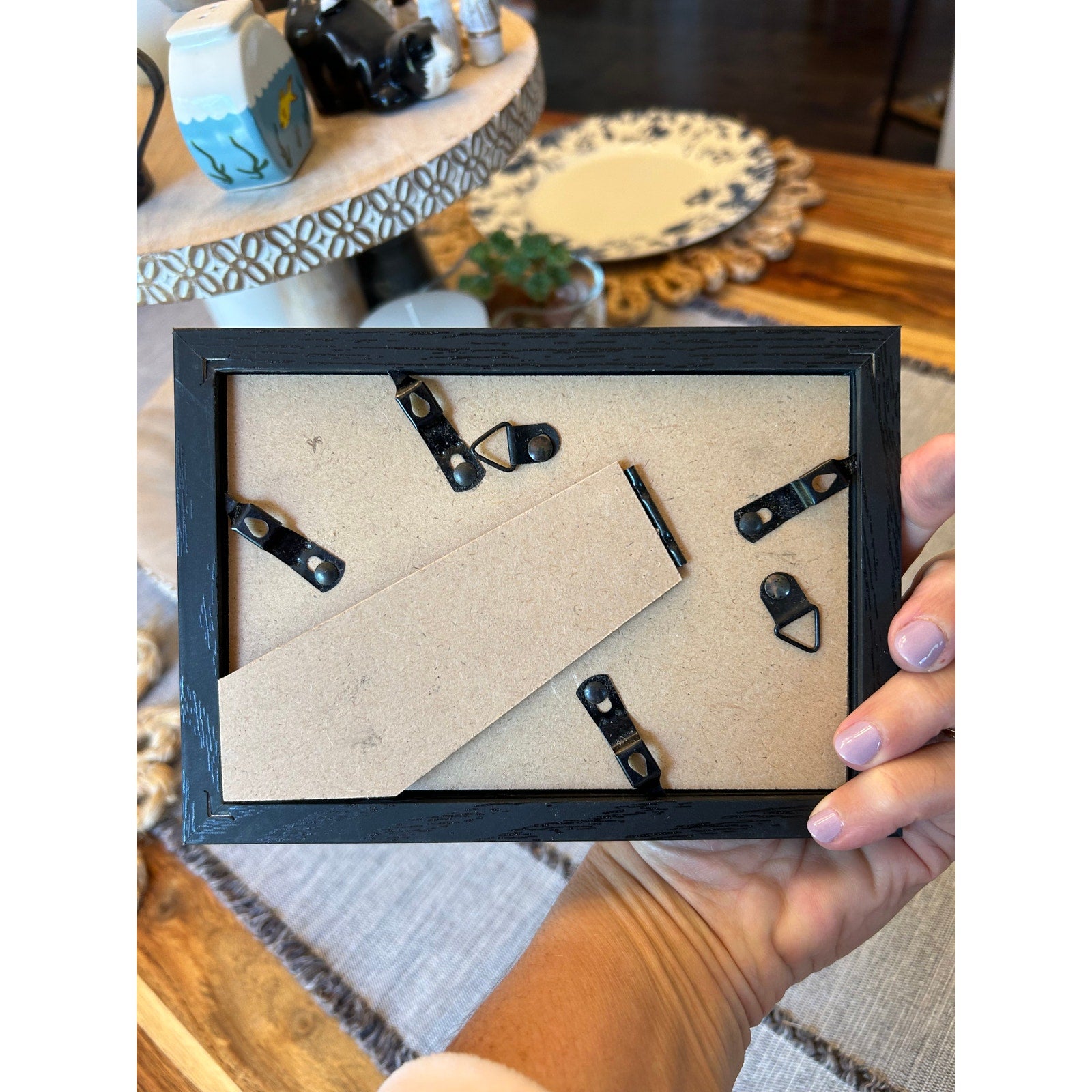 Black Cat Kitty Cat Mini Picture Frame Original Art 6 x 4 Cat Lover Gift