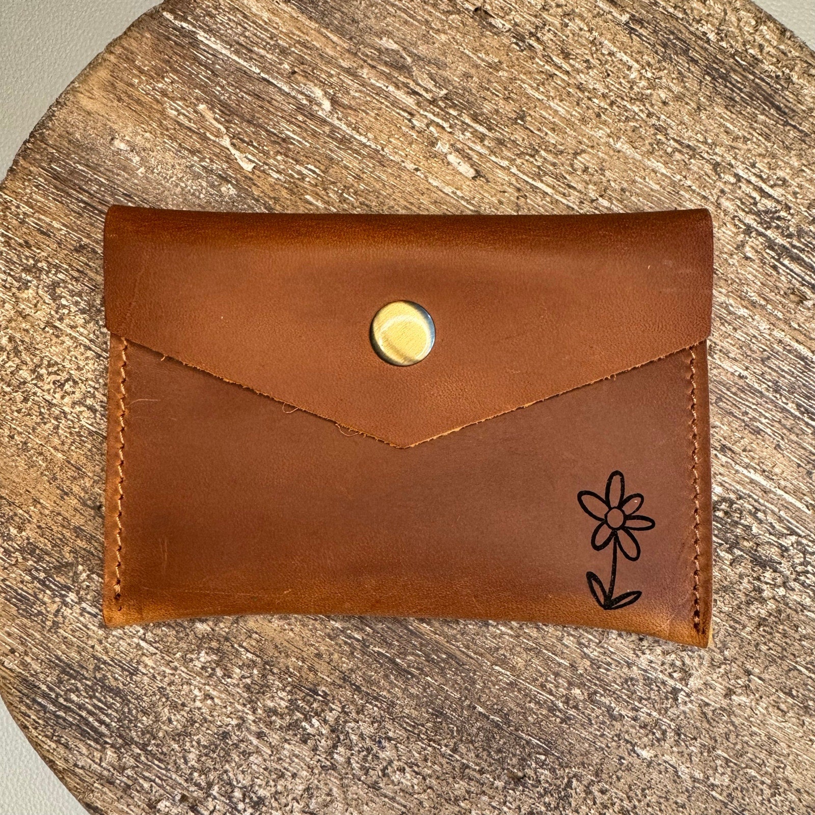 Genuine Leather Wallet  LIGHT BROWN Credit Card Holder Wallet NEW FAST SHIP