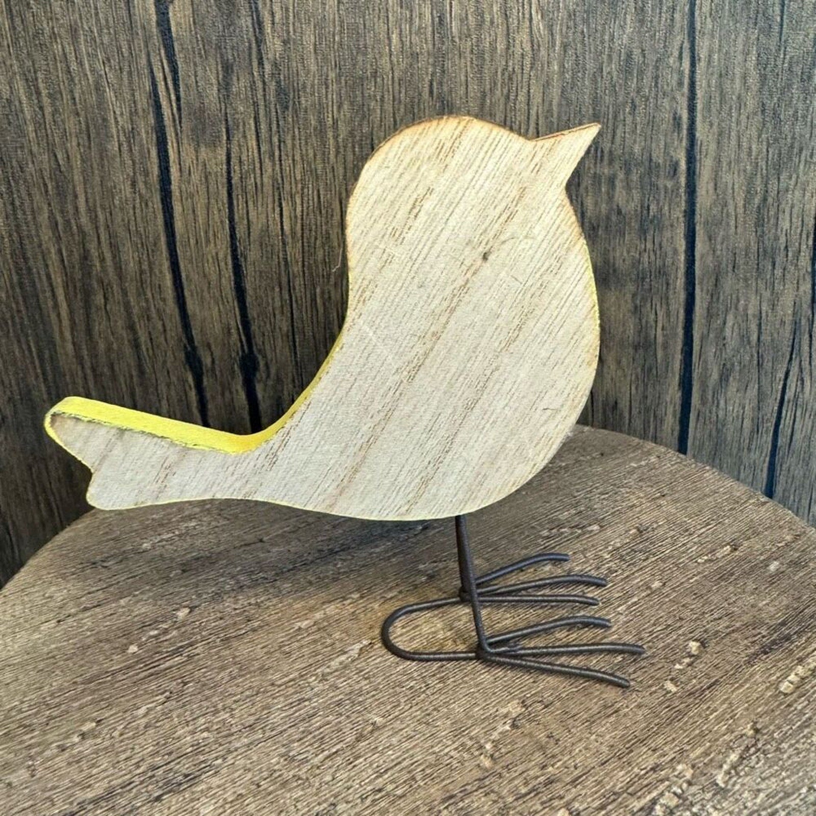 Home Decor Wood Bird Sitter Flower Home Decor NEW FAST SHIP