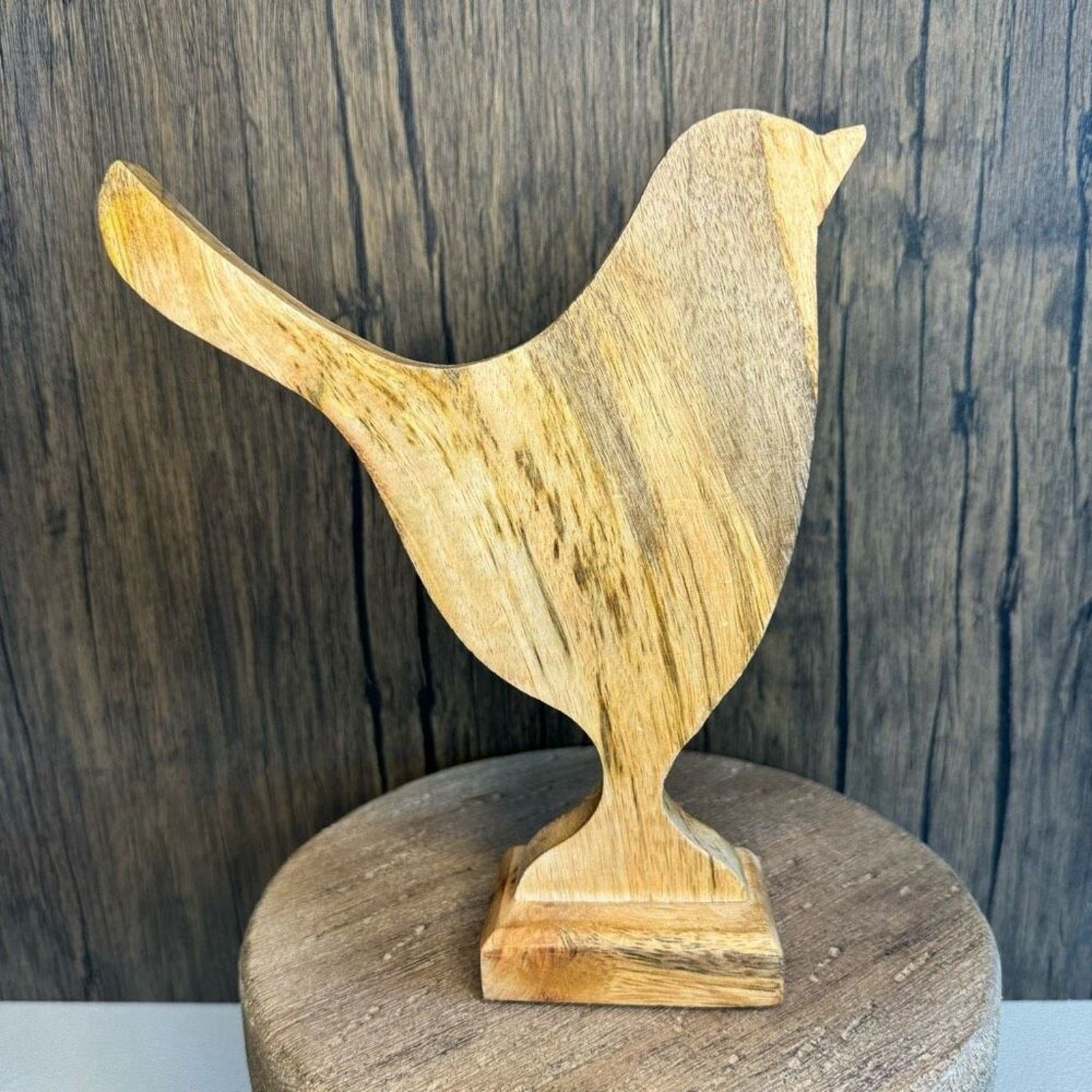 Home Decor Wood Bird Sitter Farm Chicken Decor NEW FAST SHIP
