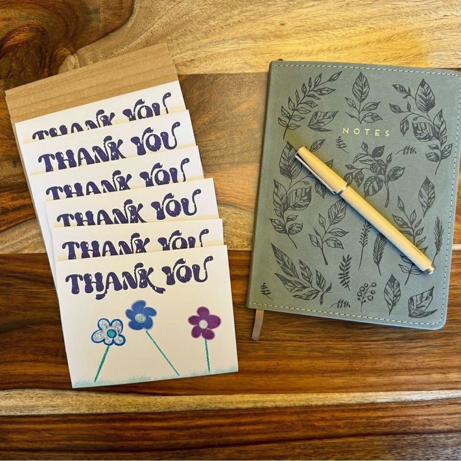Thank You Cards Greeting Cards Blank Notes Set of 6 w Envelopes Thank You Note