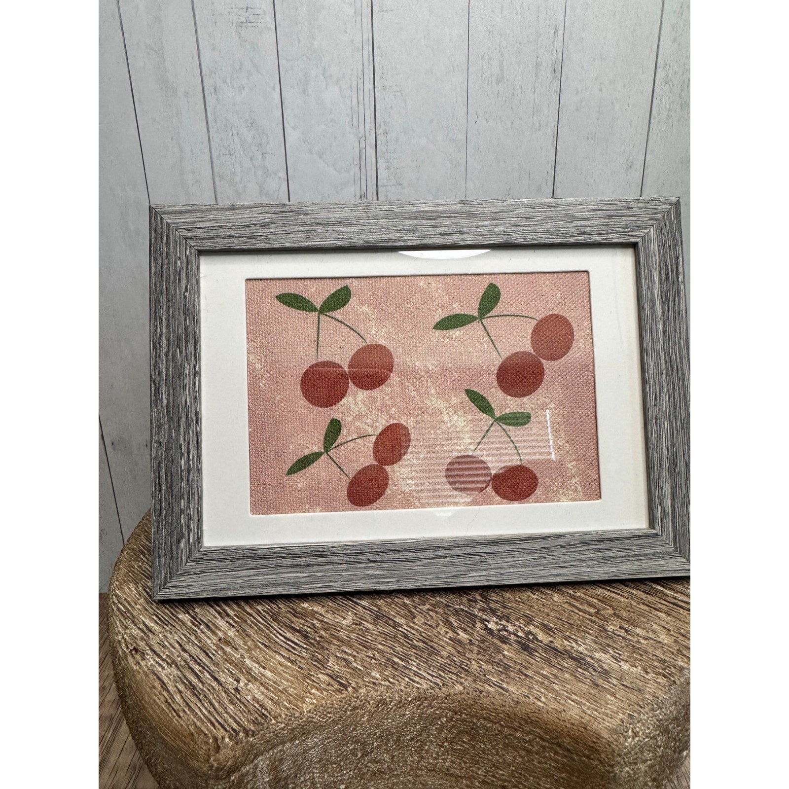 Cherries Picture Frame 4 x 6 Original Art West Hills Studio Desk Photo Wall Art