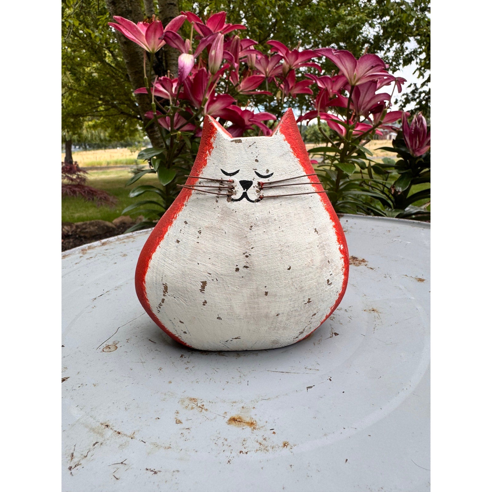 Cat Set of 2 Cats Orange Kitty Black Kitty Home Decor Cute Cat Lover
