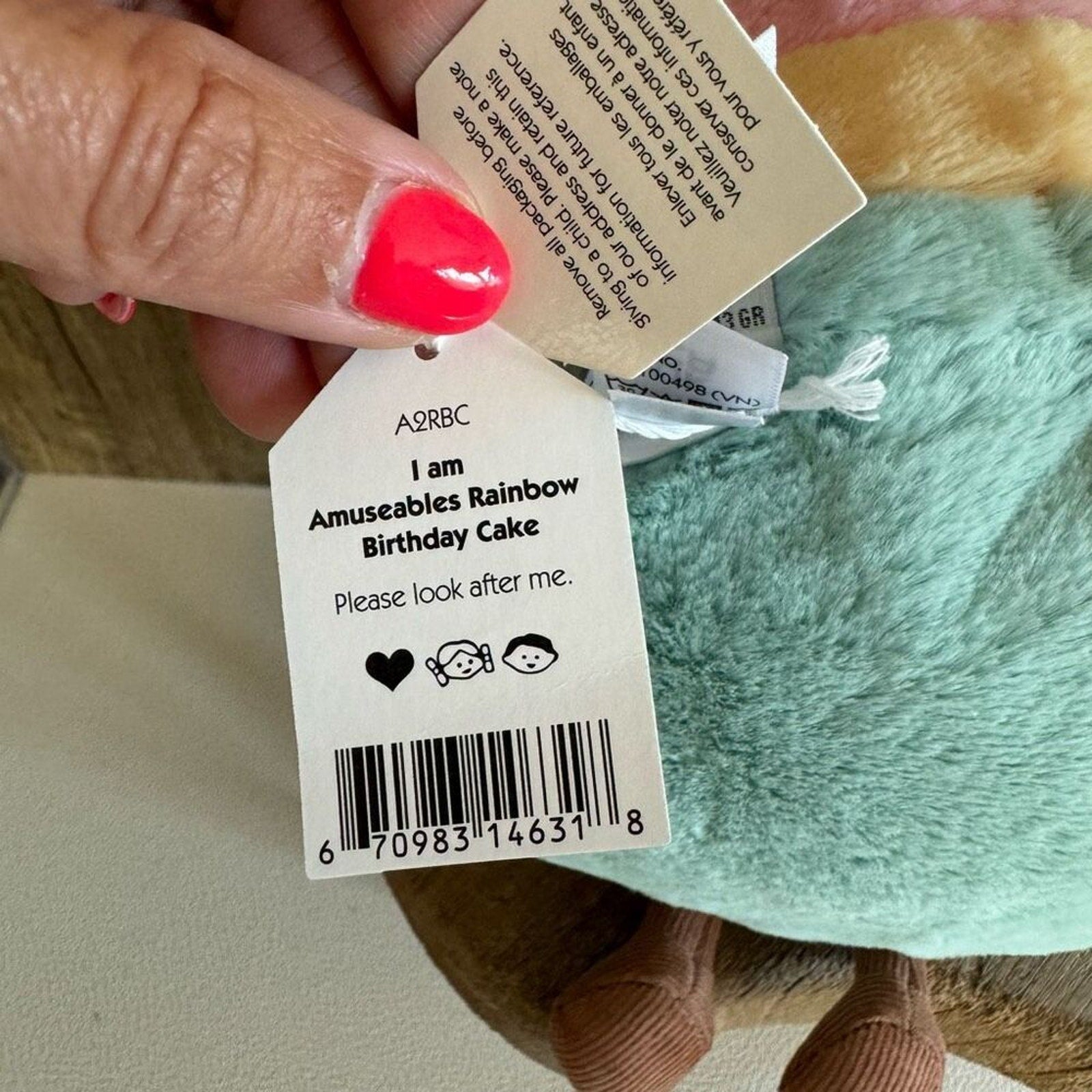 Jellycat Rainbow Birthday Cake Jellycat Amuseables FAST SHIP NEW