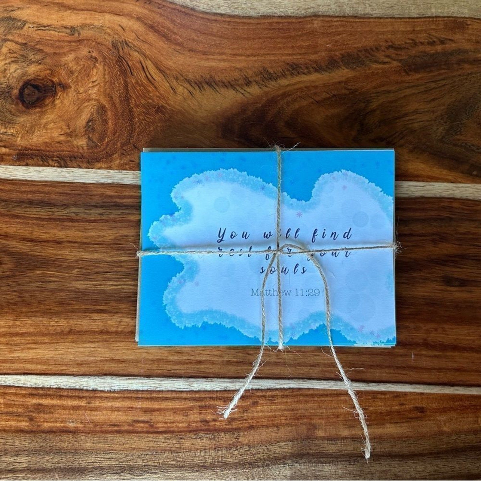 Greeting Cards Blank Cards for Friends Encouragement Gift Sympathy Card Blue