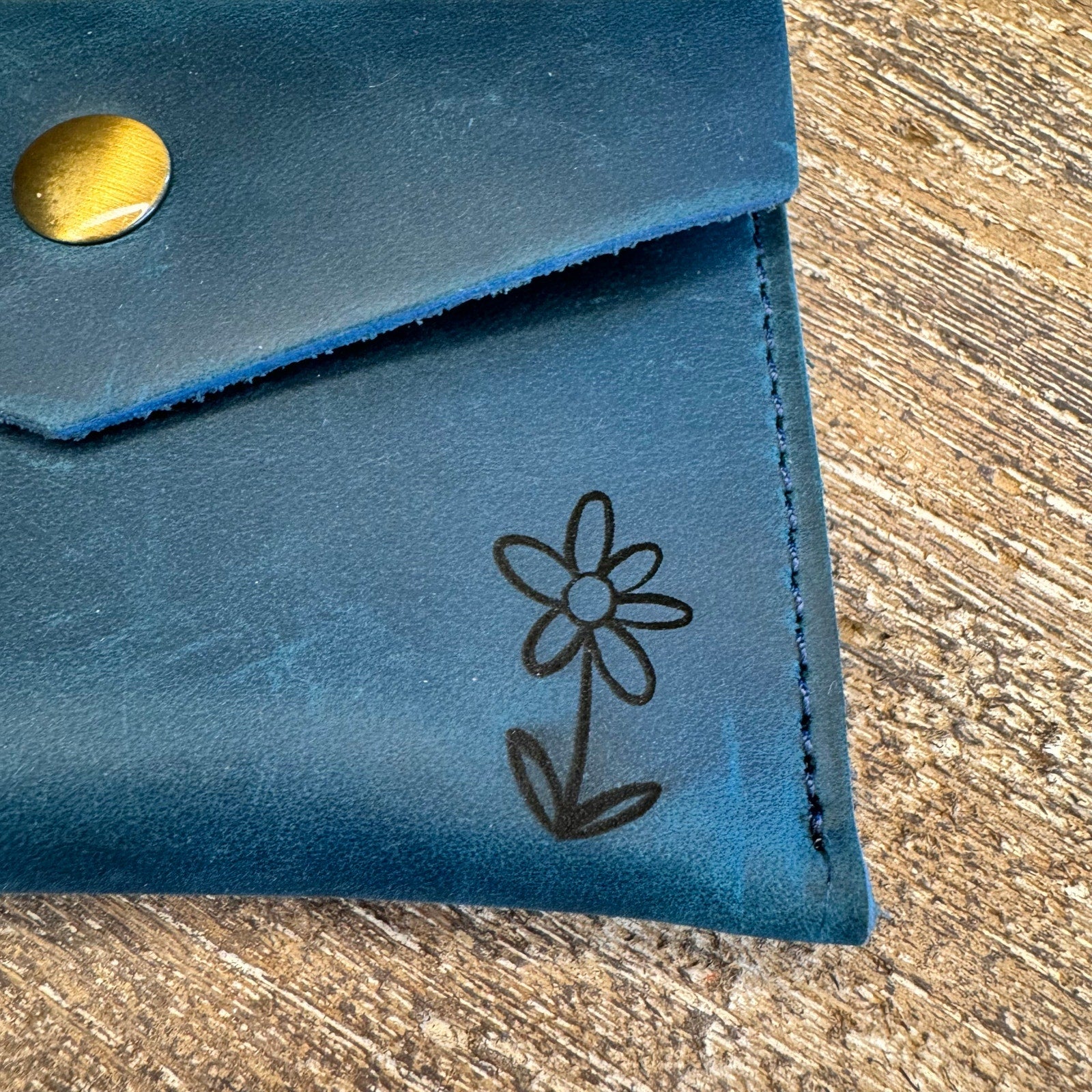 Genuine Leather Wallet OCEAN BLUE Credit Card Holder Wallet NEW FAST SHIP