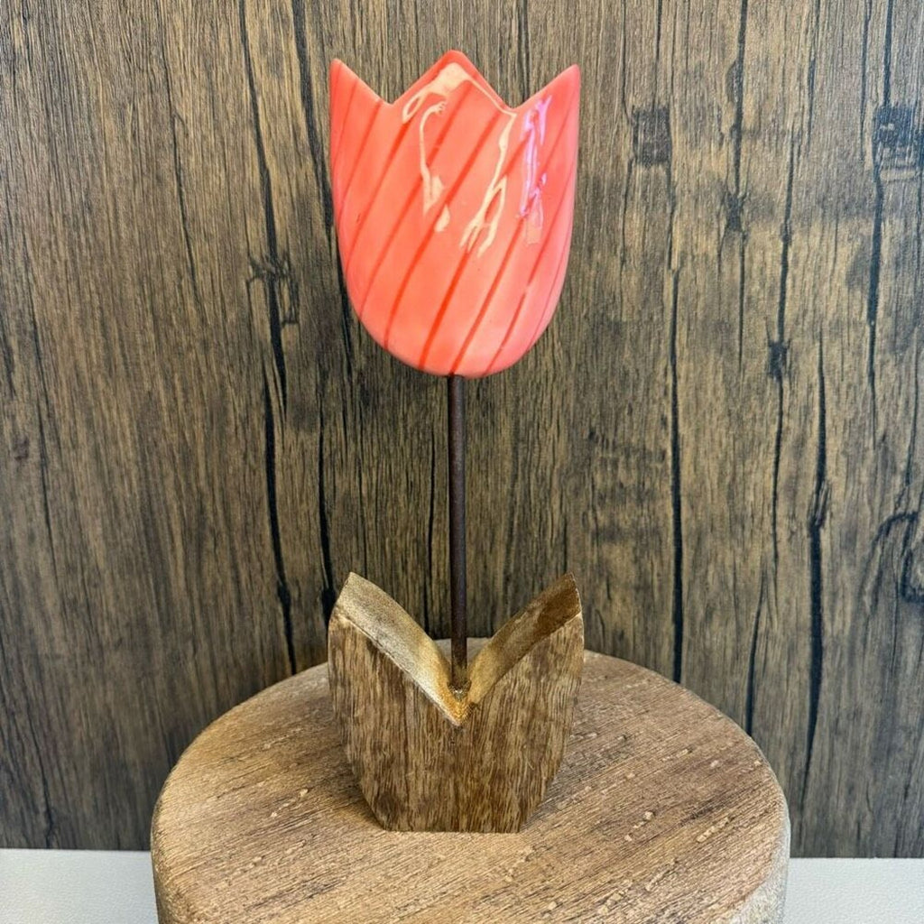Home Decor Mango Wood TULIP Sitter NEW FAST SHIP