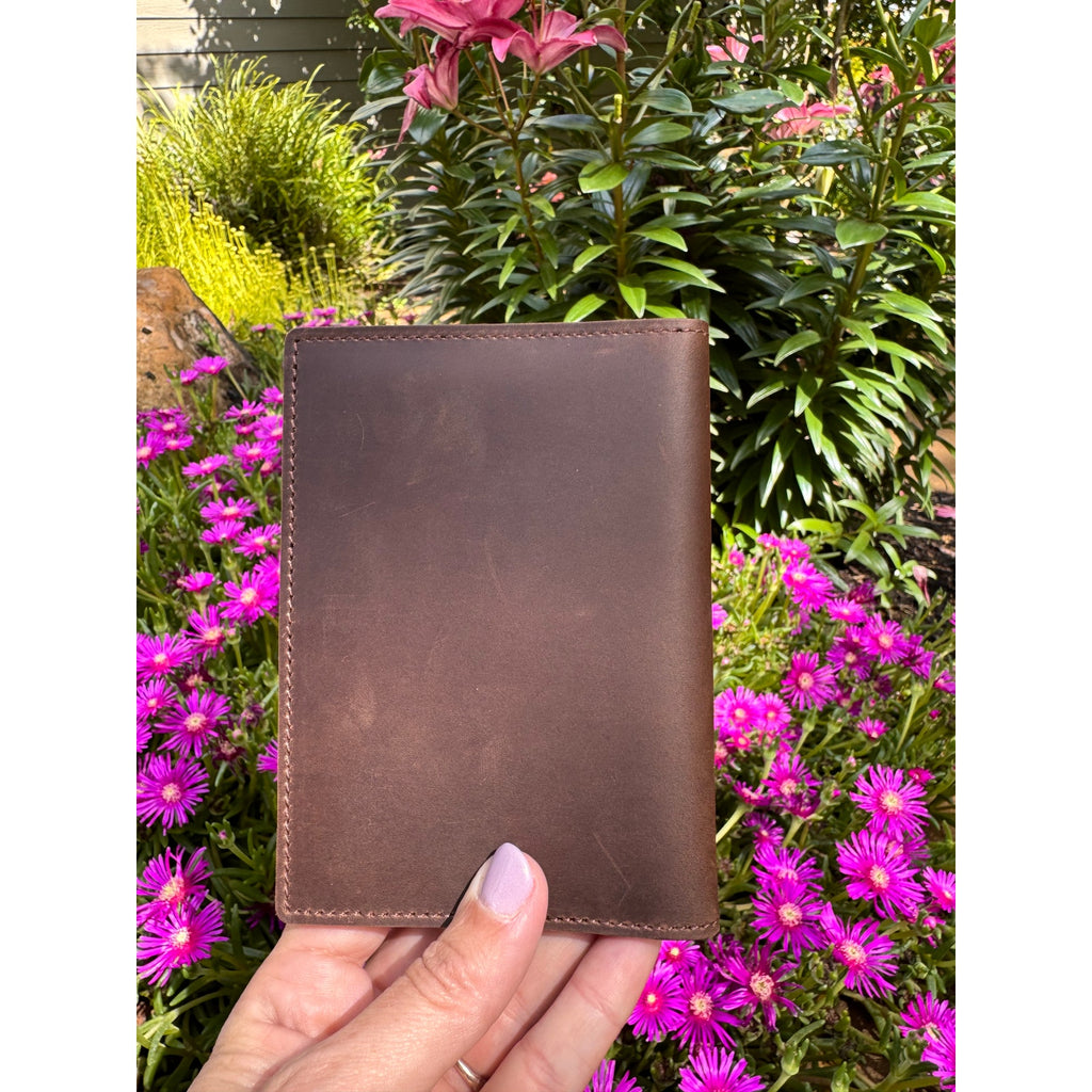 Genuine Leather Passport Holder ROOT BEER BROWN  Passport Wallet