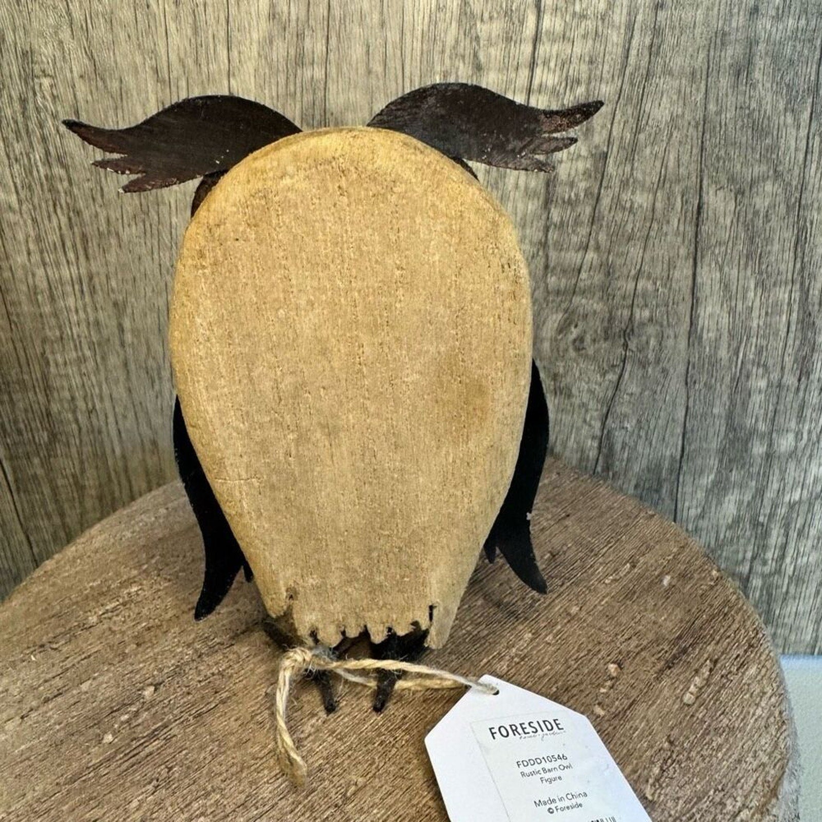Rustic Wood Metal Owl Home Decor NEW FAST SHIP