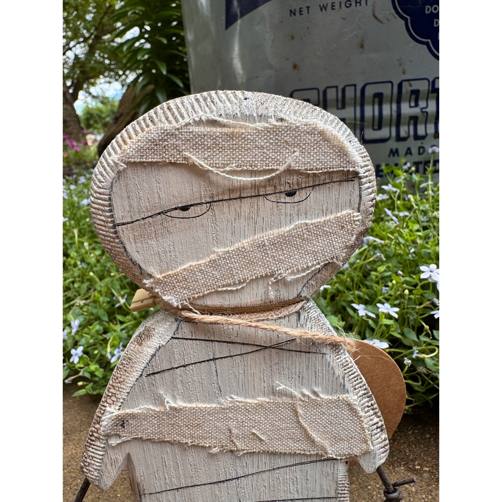 Wood Vampire Kitty Cat Mummy Halloween Home Decor Cute Fall Autumn Halloween