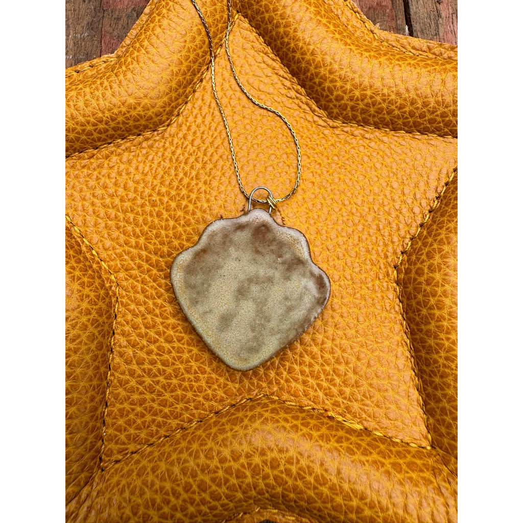 Daisy Ceramic Pendant Necklace Ceramic Kiln Fired Handcrafted Jewelry