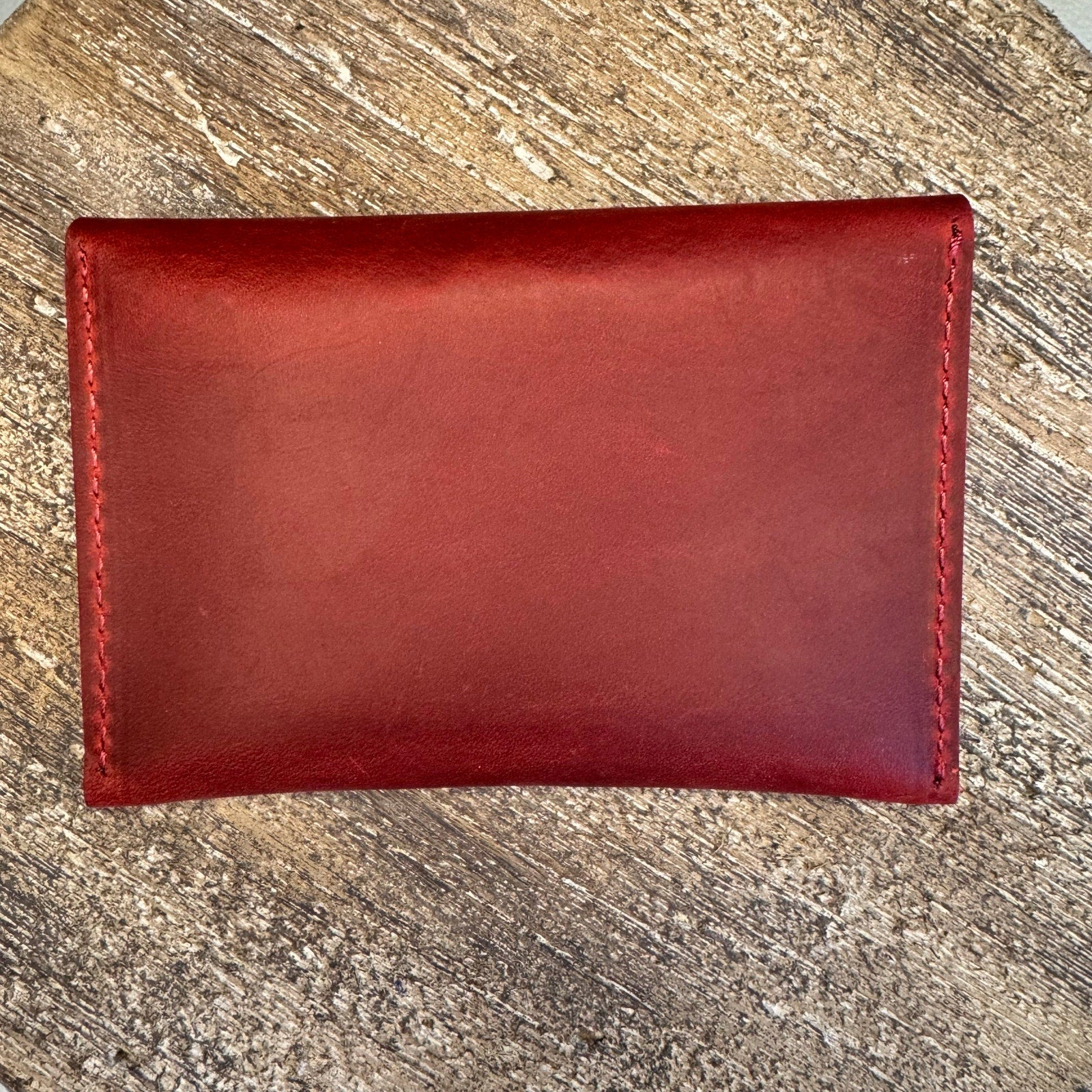 Genuine Leather Wallet DEEP RED Credit Card Holder Wallet NEW FAST SHIP