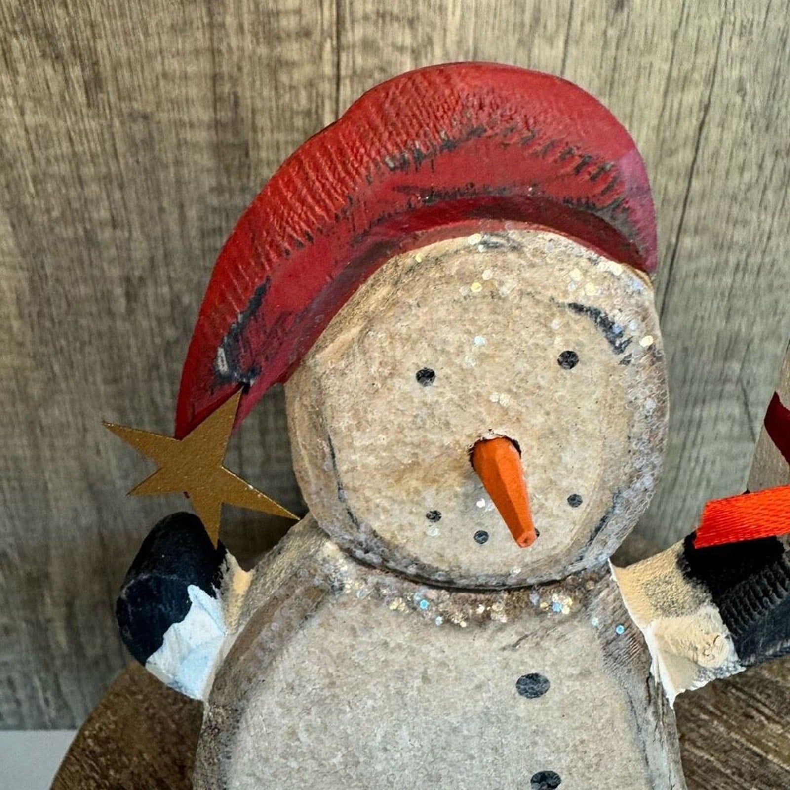 Rustic Snowman Wooden Christmas Holiday Decor  FAST SHIP NEW