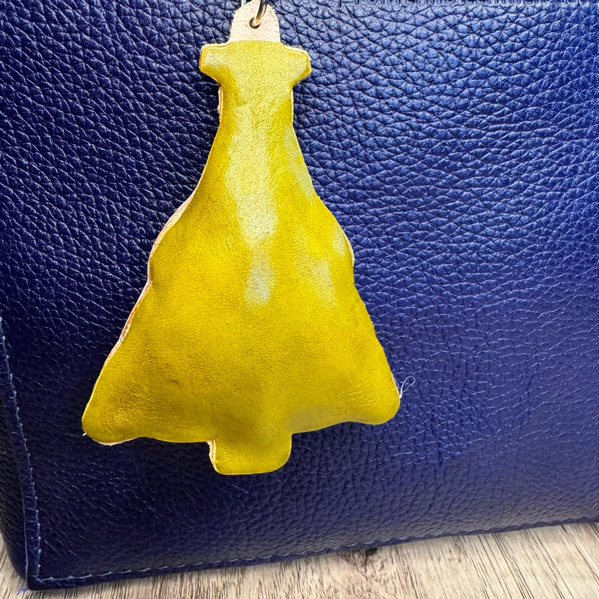 Christmas Tree Purse Charm Genuine Leather Holiday Bag Charm Christmas Trees