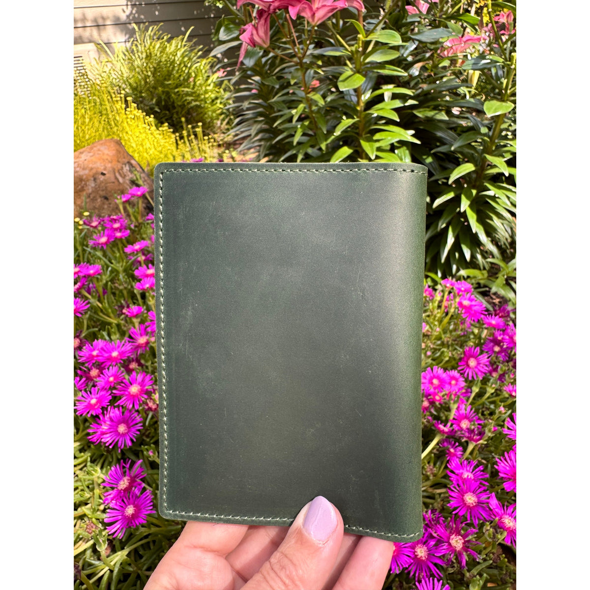 Genuine Leather Passport Holder DARK GREEN Passport Wallet NEW FAST SHIP
