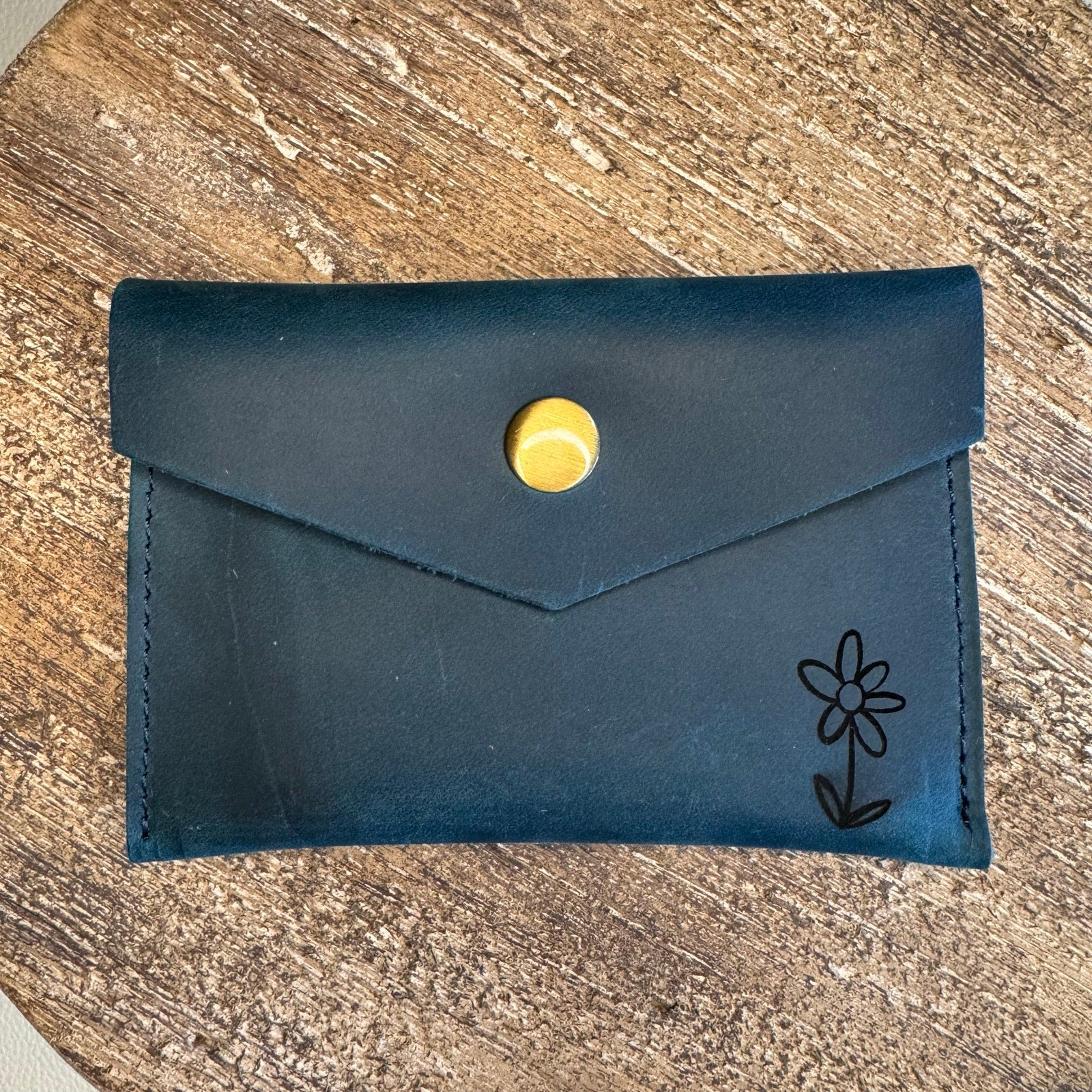 Genuine Leather Wallet OCEAN BLUE Credit Card Holder Wallet NEW FAST SHIP