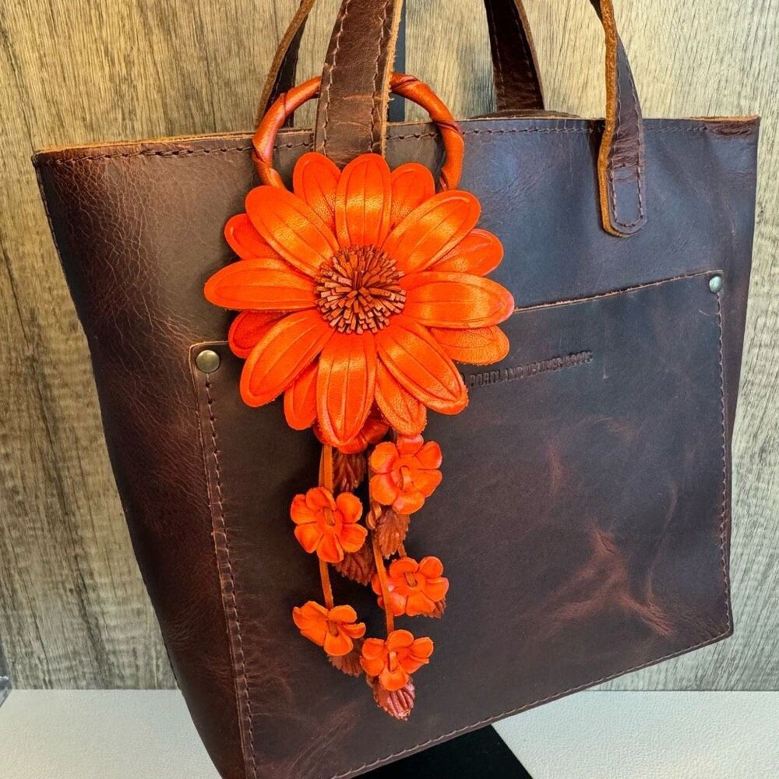 Sunflower Leather Bag Charm Leather Purse Summer Flower Crossbody NEW