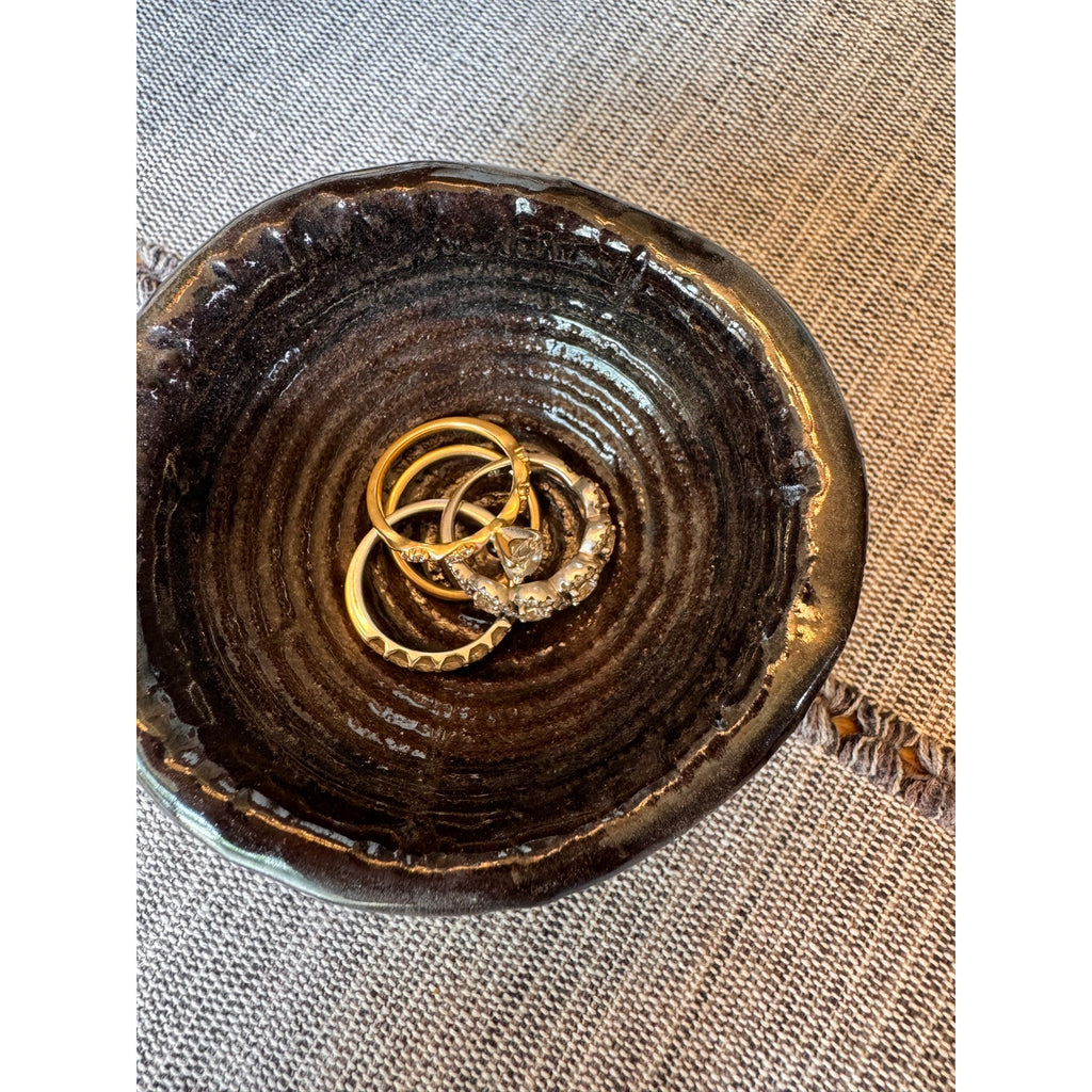 Rustic Jewelry Dish Pottery Bowl Salt Pepper Pinch Bowl Artisan Pet Dish