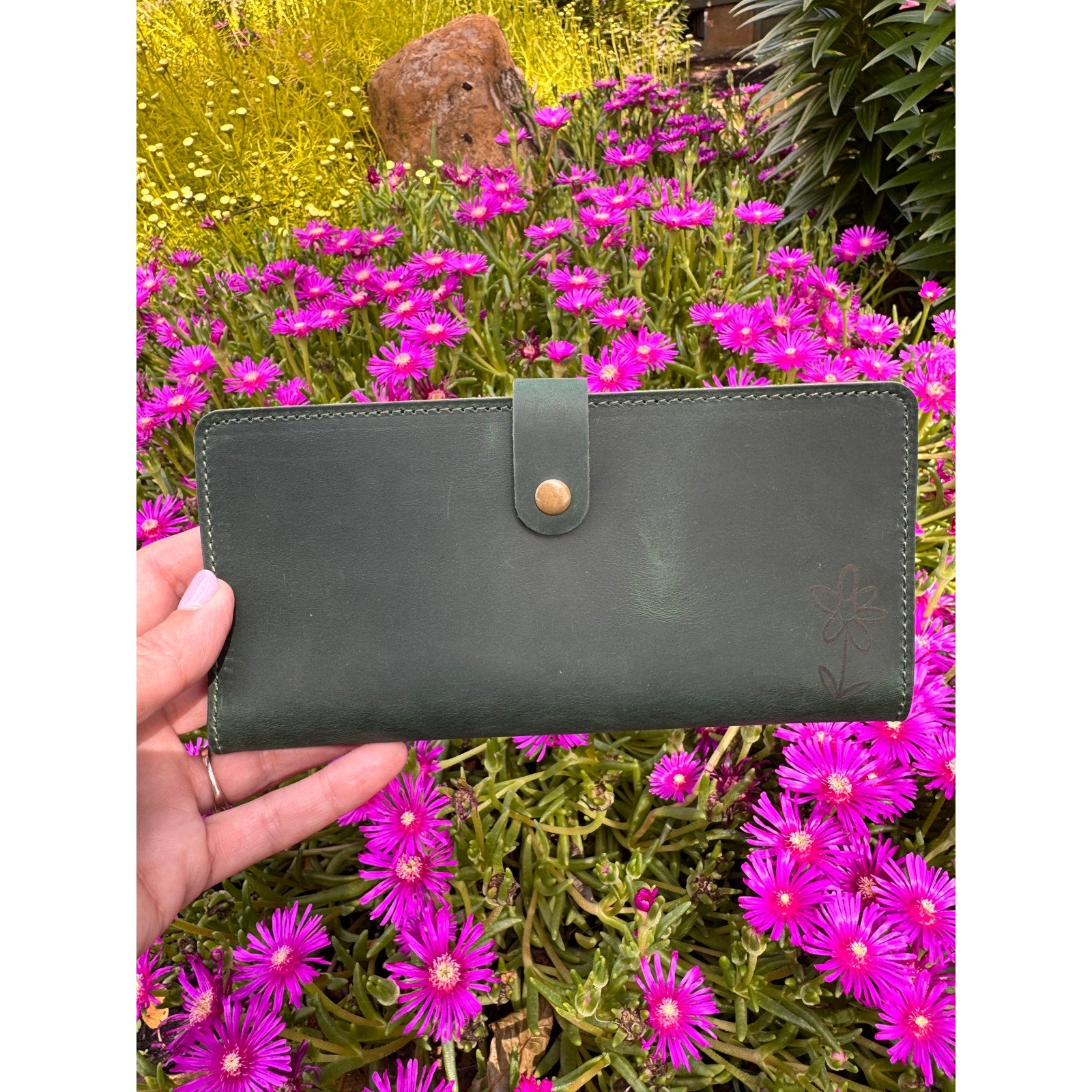 Genuine Leather Wallet DYNASTY GREEN Leather REAL LEATHER Wallet FAST SHIP