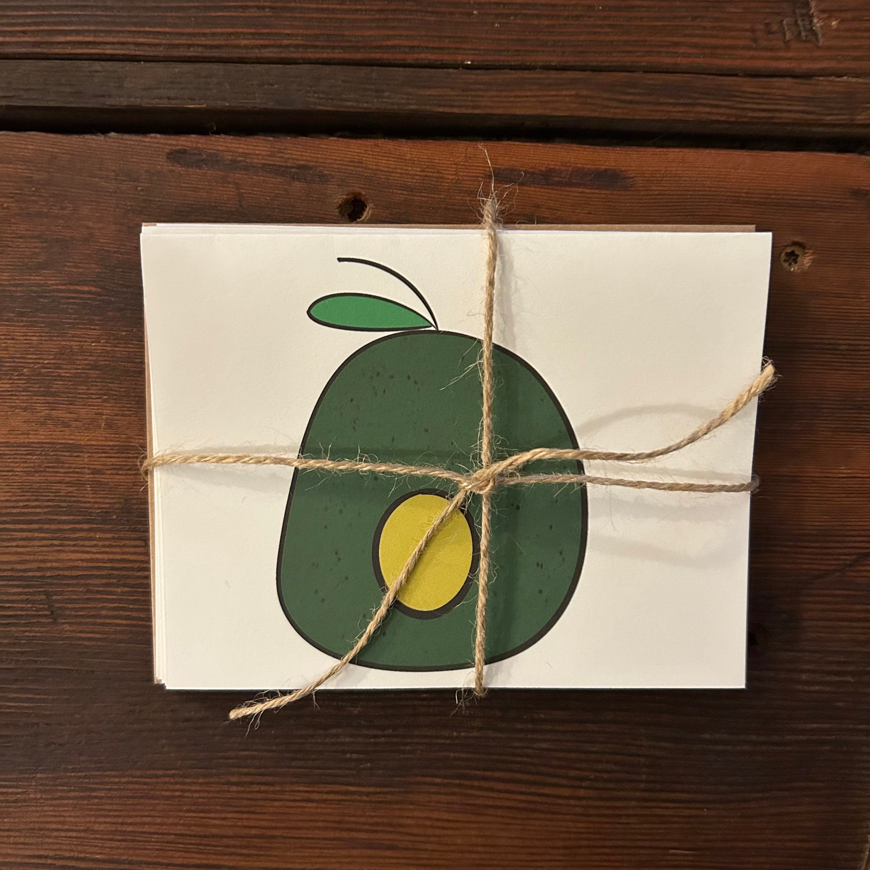 Greeting Cards Custom Art Cards Set of 6 Custom Designed Avocado Gift image 2