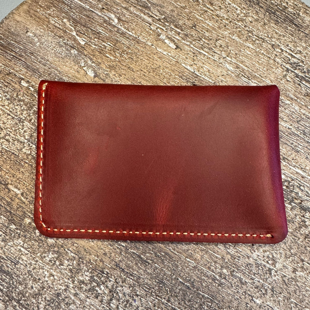 Genuine Leather Wallet  DEEP RED Credit Card Holder Wallet NEW FAST SHIP