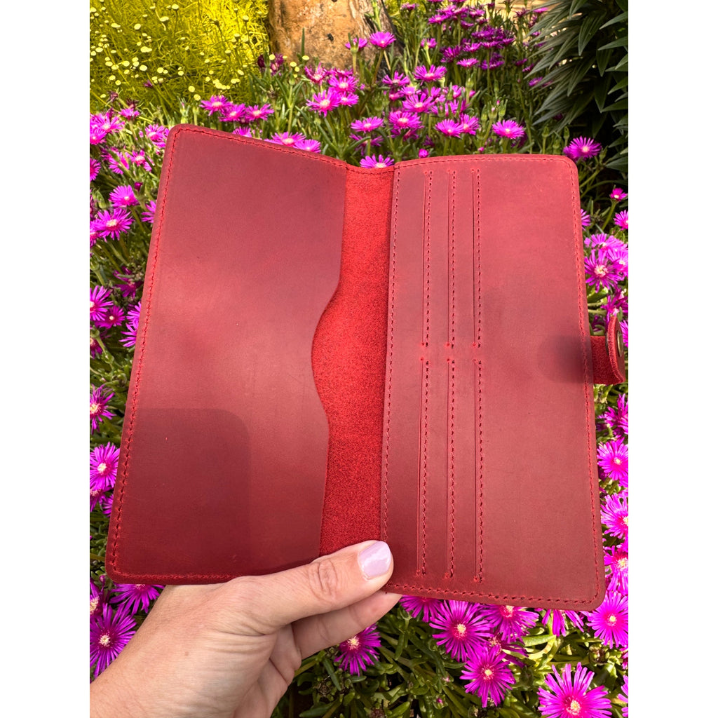 Genuine Leather Wallet RANGOON RED  Leather REAL LEATHER Wallet NEW FAST SHIP