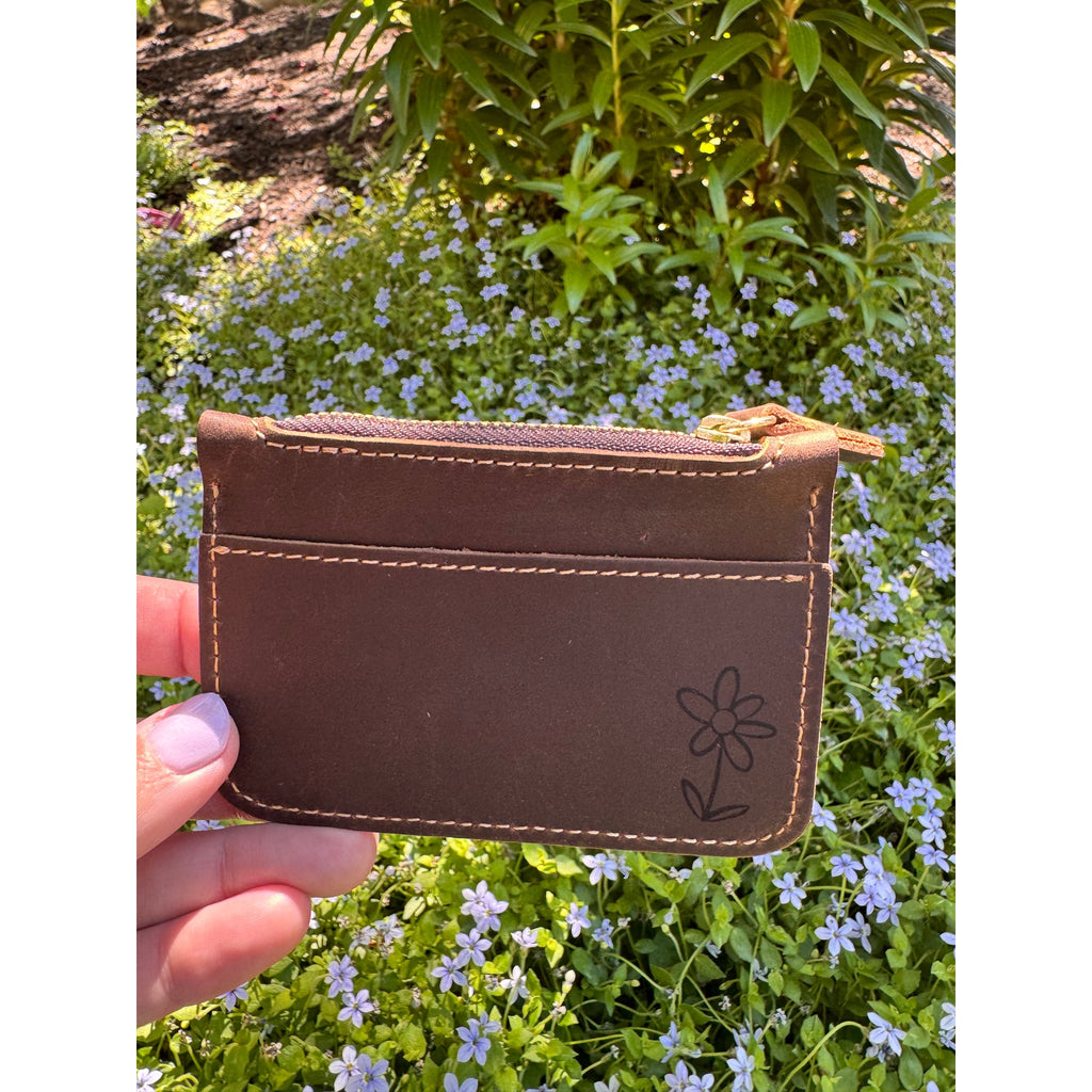 Genuine Leather Wallet DARK BROWN Credit Card Holder Black Leather Wallet