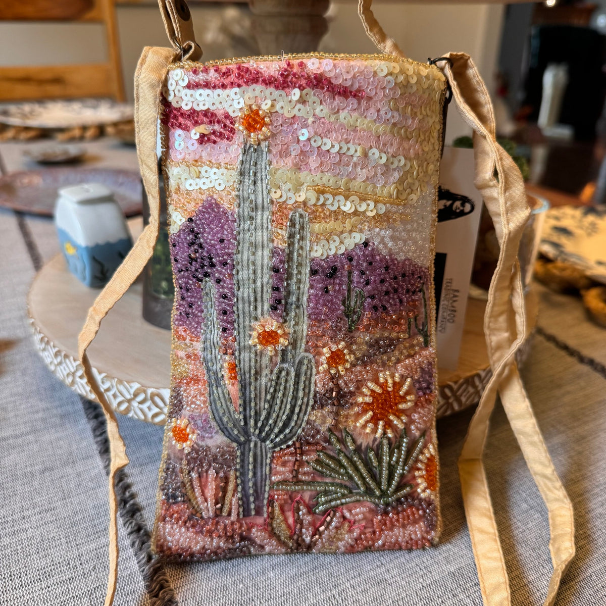 Beaded Cactus Crossbody Club Bag Phone Bag Small Night out Purse