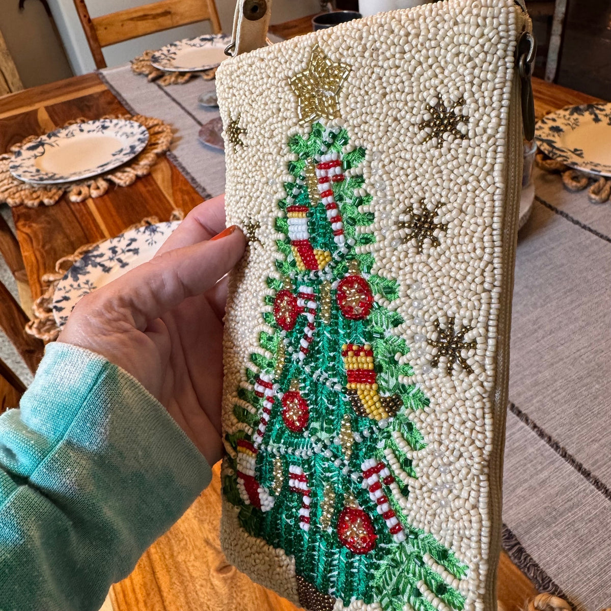 Holiday Tree Christmas Crossbody Club Bag Phone Bag Small Night out Purse
