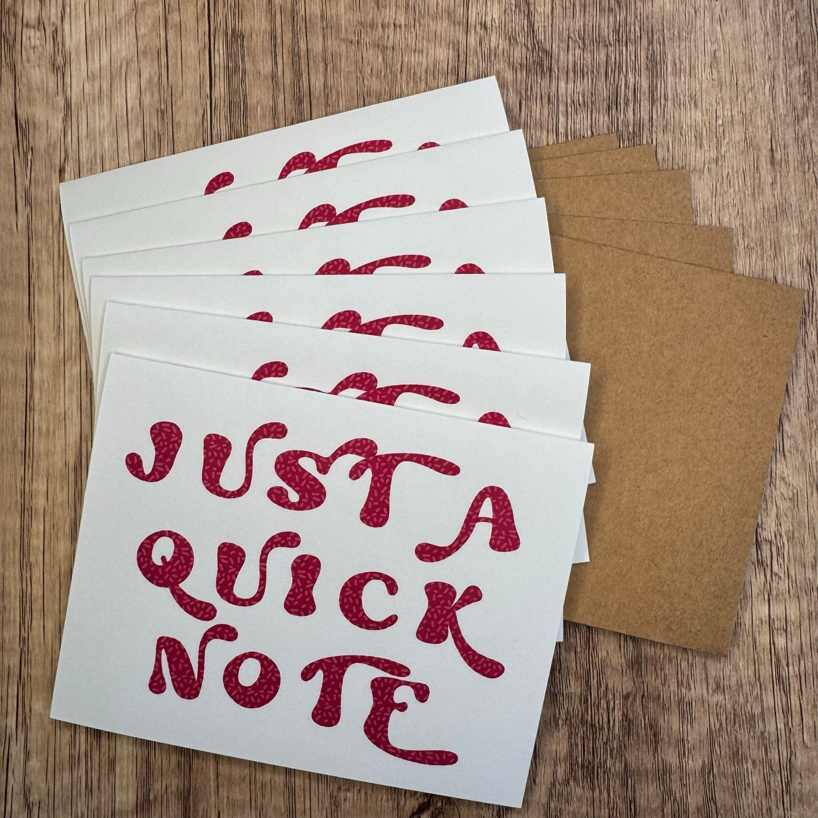 Greeting Cards Blank Cards for Cat Lover Cards Stationery Handcrafted Pink Card