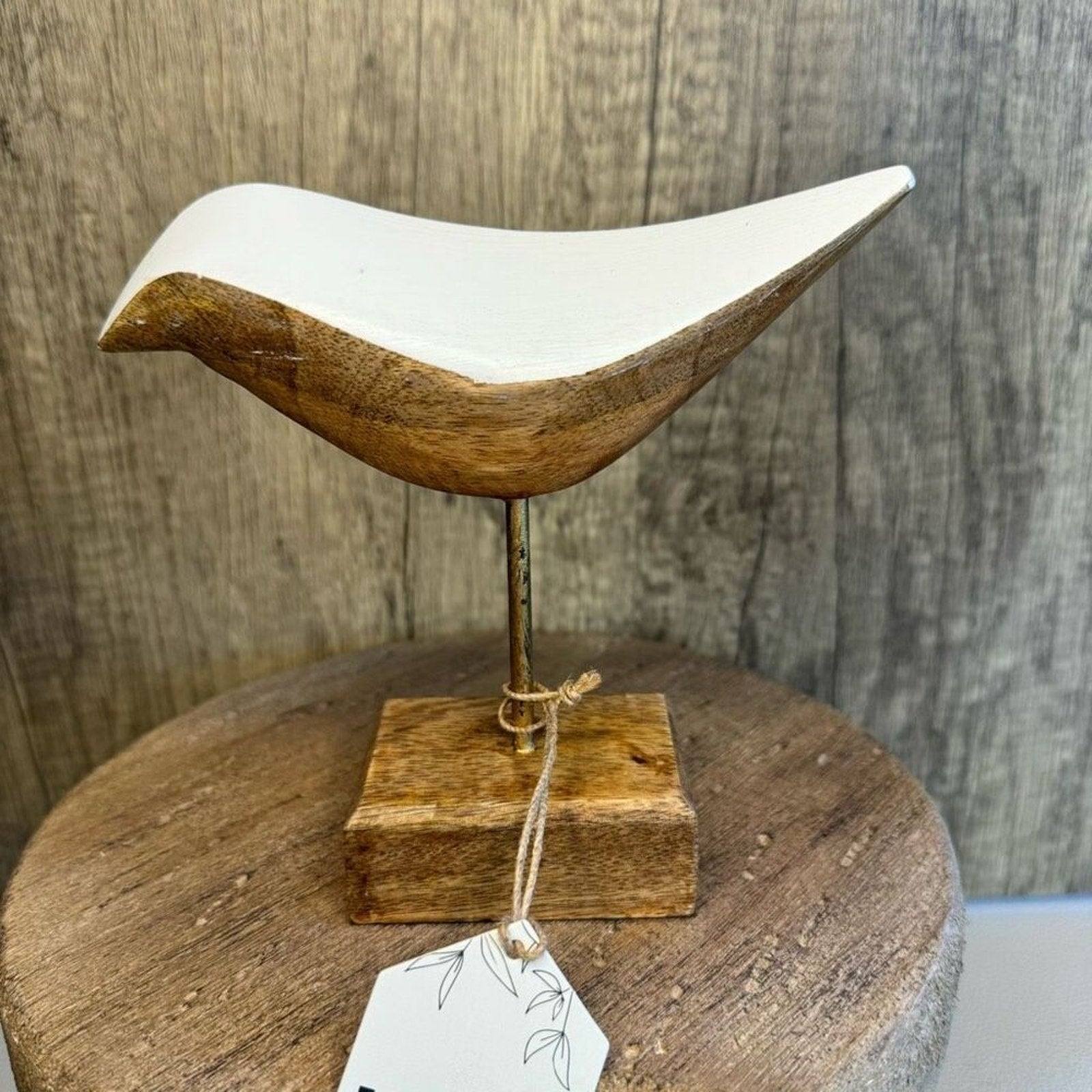 Rustic Wood Bird Sitter Home Decor NEW FAST SHIP