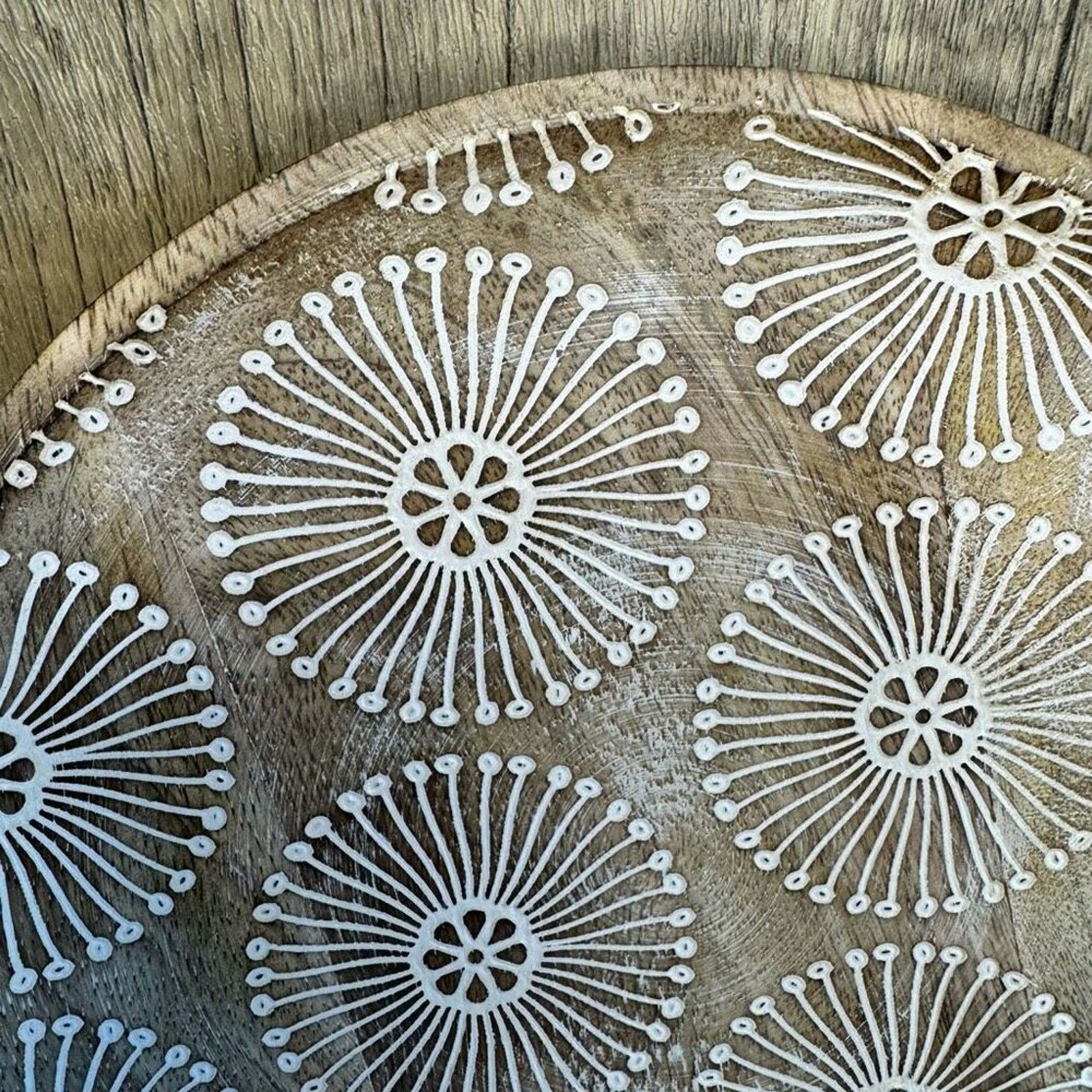 Rustic Candle Plate Mango Wood Plate Home Decor NEW FAST SHIP